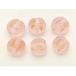 perle galets 12mm dore rose verre