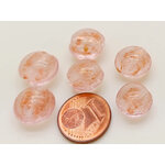 perle galets 12mm dore rose