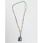 collier tortue perle bois col16