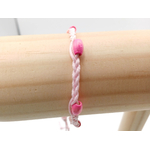 bracelet tresse rose bois BRA07