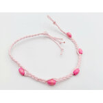 bracelet tresse rose BRA07