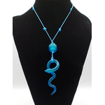 collier pendentif serpent bleu COL20