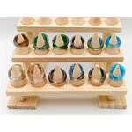 12 Bagues verre lampwork lot 08 p3
