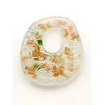pendentif ovale blanc Pend-10