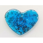 pendentif bleu dore verre Pend-106-bleu