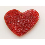 pendentif rouge verre dore Pend-106-rouge