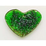 pendentif vert verre dore Pend-106-vert