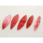 pendentif  goutte nacre rouge