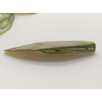 pendentif goutte nacre vert strie
