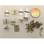 charniere mini 8x10mm argente avec clou