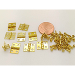 charniere mini 8x10mm doree avec clous