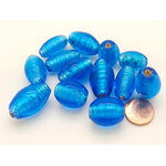 PV-lot-25 perle bleu verre