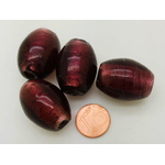 PV-lot-26 perle marron verre argente