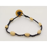 BRA09 bracelet tresse noir