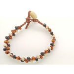 BRA10 bracelet tresse marron