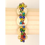 BRA11 bracelet tresse bouton tresse
