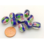 PV-lot-54 perles ovales bleus