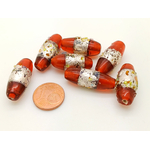 PV-lot-48 perles ovales miel
