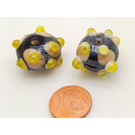 PV-lot-49 perles picot violettes