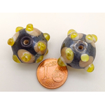 PV-lot-49 perles picot violettes verre