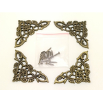 embellissement coin bronze deco boite