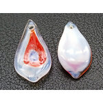 Pend-424 pendentif mini goutte blanc verre