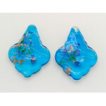 Pend-425-1 pendentif mini trefle bleu dore