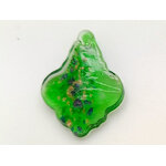 Pend-425-2 pendentif mini trefle vert verre