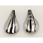 Pend-429-2 pendentif goutte noir argent