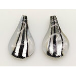 Pend-429-2 pendentif goutte noir argent verre