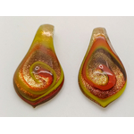 Pend-438 pendentif mini goutte volute rouge