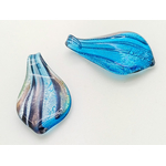 Pend-447 pendentif mini goutte bleu violet verre
