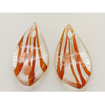 Pend-446 pendentif mini goutte argente marron
