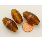 PV-lot-61 perles verre marron