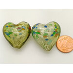 PV-lot-73 perles verre vertes