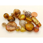 PV-lot-65 perles verre marron mix formes