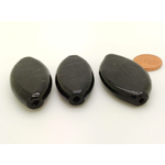 PV-lot-83 perles verre noires losanges