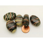 PV-lot-86 perles verre noires dorees