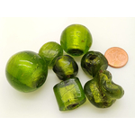 PV-lot-89 perles verre vertes