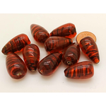 PV-lot-78 perle verre marron goutte