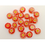 perles en verre millefiori rouge orange Mille-d8-rouge