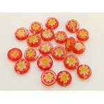 perles en verre millefiori rouges Mille-d8- rouge