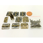 mini charniere 18x16mm bronze avec vis