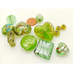 PV-lot-97 perles verre verte