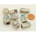 PV-lot-101 perles verre lampwork argente
