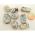 PV-lot-101 perles verre argente peinte