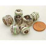 PV-lot-102 perles verre tube argente