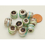 PV-lot-104 perles verre tube argente