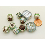 PV-lot-106 perles verre argente mix formes
