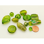 PV-lot-109 perles verre vertes lampwork